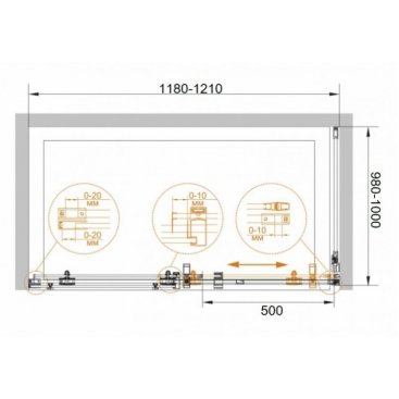 Душевой уголок Cezares STYLUS-O-M-AH-1-120/100