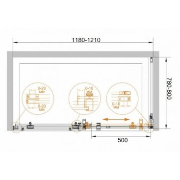 Душевой уголок Cezares STYLUS-O-M-AH-1-120/80