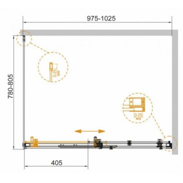 Душевой уголок Cezares STYLUS-SOFT-AH-1-100/80