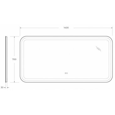 Зеркало Cezares Stylus CZR-SPC-STYLUS-1400-700-TCH-WARM