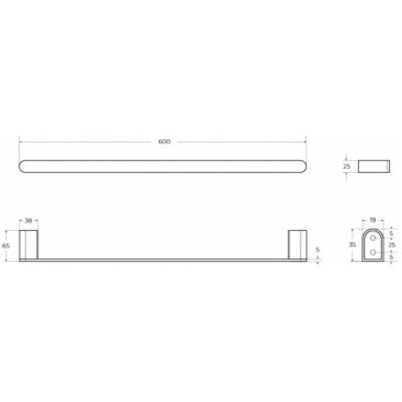 Полотенцедержатель Cezares STYLUS-TH-60-NOP