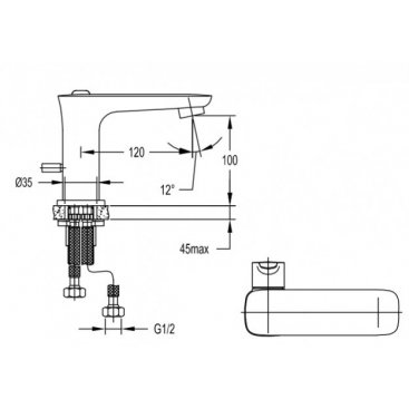 Смеситель для раковины Cezares TESORO-F-LS-W0