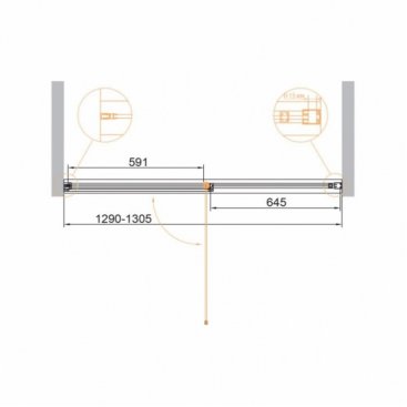 Душевая дверь Cezares URBAN-B-12-130-C-CR