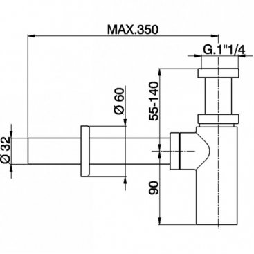 Сифон для раковины Cisal ZA00404240