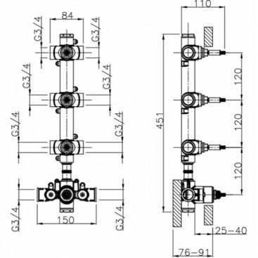 Встраиваемая часть смесителя для душа Cisal ZA01V30004