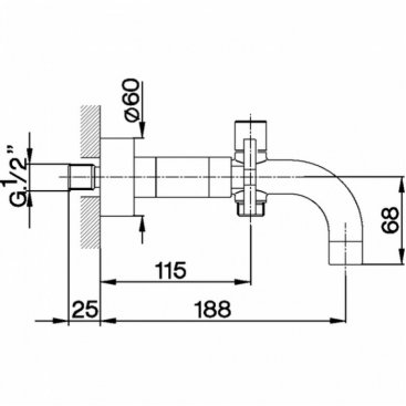 Смеситель для ванны Cisal Barcelona Quad BQ00013021