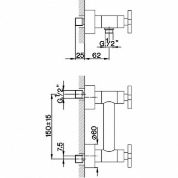 Смеситель для душа Cisal Barcelona Quad BQ00044121