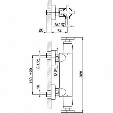 Смеситель для душа Cisal Barcelona Quad BQT0101021