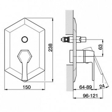 Смеситель для душа Cisal Cherie CE0021002 золото