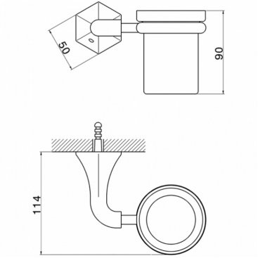 Стакан Cisal Cherie CE0905002 золото