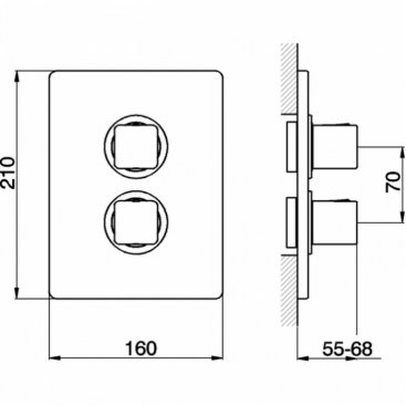 Смеситель для душа Cisal Cubic CU01810021