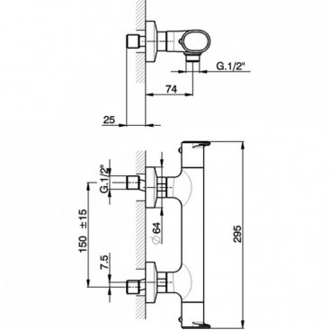 Смеситель для душа Cisal LineaViva LVT0101021