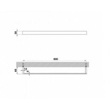 Полотенцедержатель 60 см Cisal Quad QU09010221