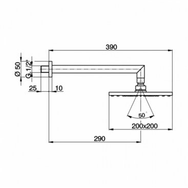 Верхний душ Cisal Shower DS01326021