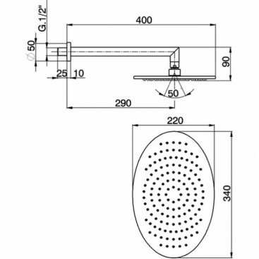 Верхний душ Cisal Shower DS01349021