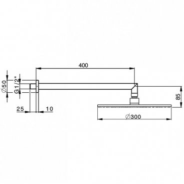 Верхний душ Cisal Shower DS01362040