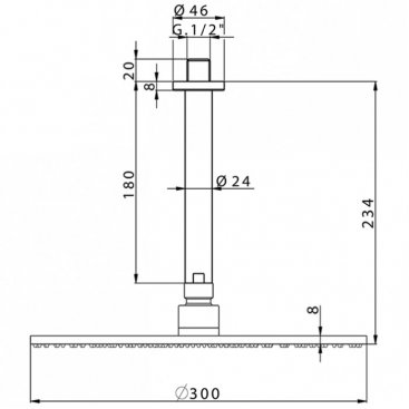 Верхний душ Cisal Shower DS01370040