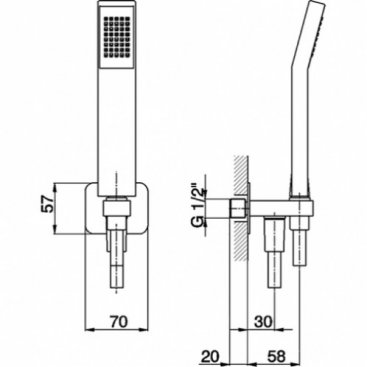 Душевой набор Cisal Shower DS01880021