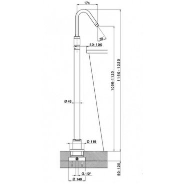 Смеситель для раковины Cisal Step ST0045102 черный