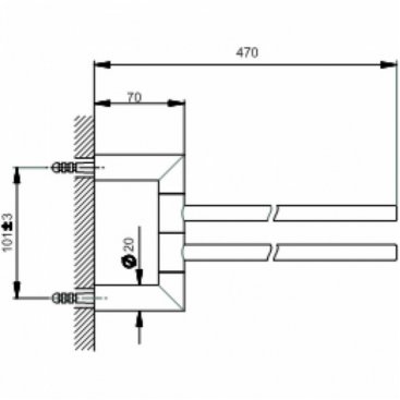 Полотенцедержатель 40 см Cisal System SY09021021