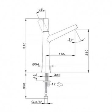 Смеситель для раковины Cisal Vita VI003544 черный