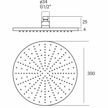 Верхний душ Cisal Xion DS016420D1