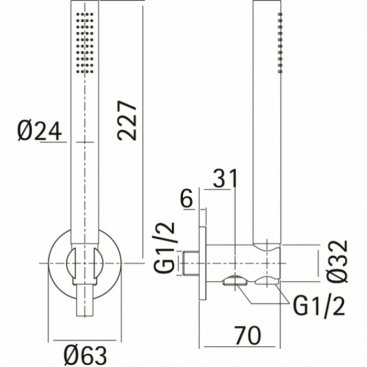 Душевой гарнитур Cisal Xion DS018300D1