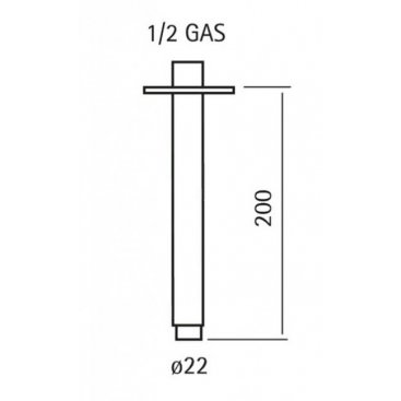 Держатель верхнего душа Cisal Xion DS013561D1