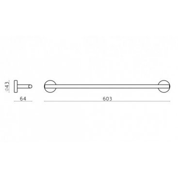 Полотенцедержатель 60 см Cisal Xion XI090106D1