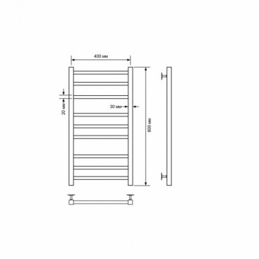 Полотенцесушитель водяной Comfysan Pioli-K W-8 80/40, белый