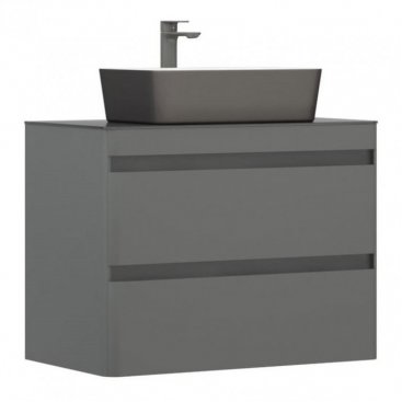 Мебель для ванной Corozo Алабама 80 см подвесная графит