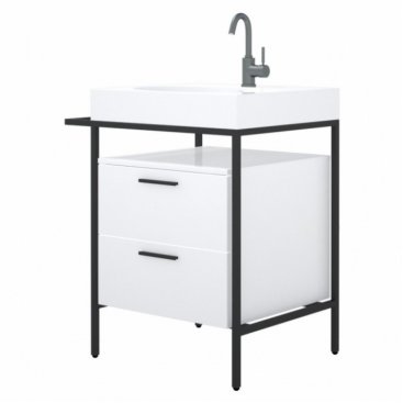 Мебель для ванной Corozo Айова 60 см черная/белая