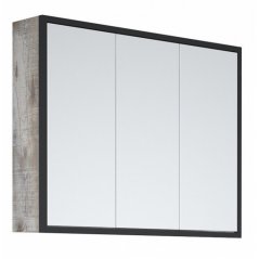 Зеркало-шкаф Corozo Айрон 90 см черный/антик