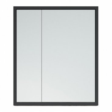 Зеркало-шкаф Corozo Айрон 60 см черный/белый