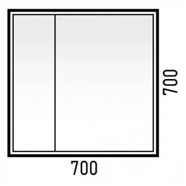 Зеркало-шкаф Corozo Айрон 70 см черный/белый