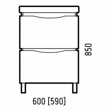 Мебель для ванной Corozo Бостон 60 см белая