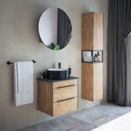 Мебель для ванной Corozo Форест 60 см сонома/черный