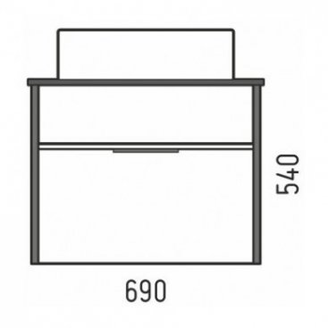 Мебель для ванной Corozo Фрейм 70 см сонома/черный