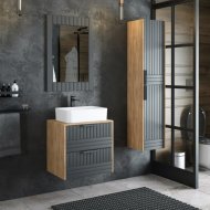 Мебель для ванной Corozo Инди 60 см дуб канзас/графит
