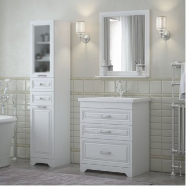 Мебель для ванной Corozo Каролина 70 см белая