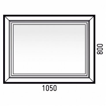 Зеркало с подсветкой Corozo Классика 105 см белое