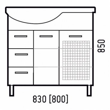 Мебель для ванной Corozo Коралл 82 см белая