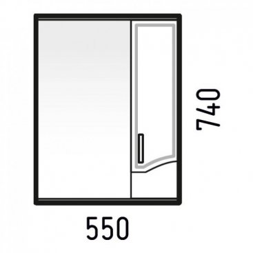 Зеркало-шкаф Corozo Креста 55 см белый