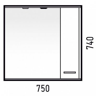 Зеркало со шкафчиком Corozo Лорена 75/С лайн