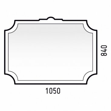 Зеркало Corozo Манойр 105 см белое