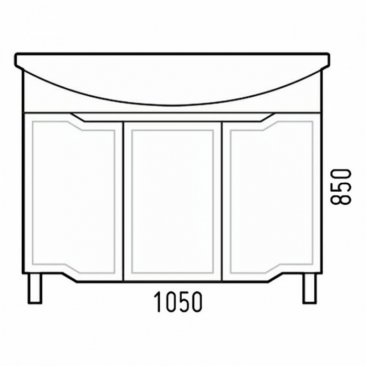 Мебель для ванной Corozo Мирра 105 см белая