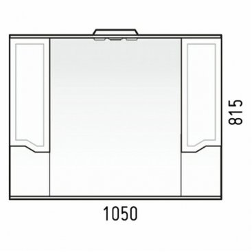 Зеркало со шкафчиком Corozo Мирра 105/С белый