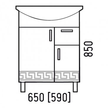 Мебель для ванной Corozo Олимп 65 см белая