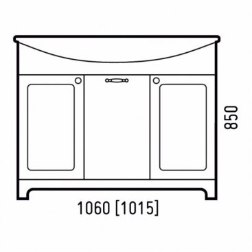 Мебель для ванной Corozo Прованс 105 см белая
