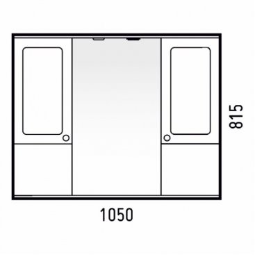 Зеркало со шкафчиком Corozo Прованс 105/С белый